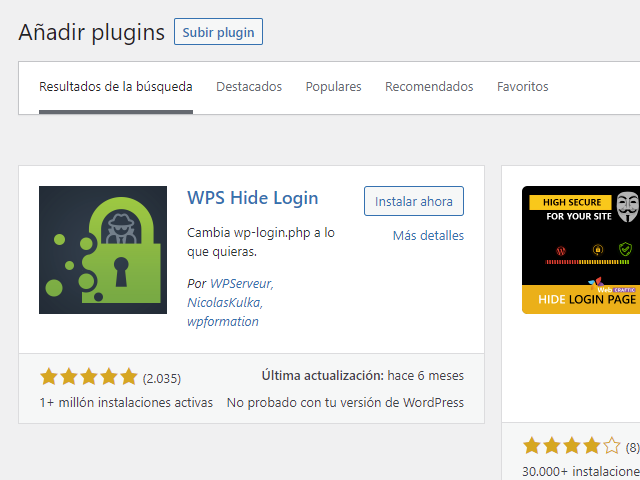 Instalar WPS Hide Login